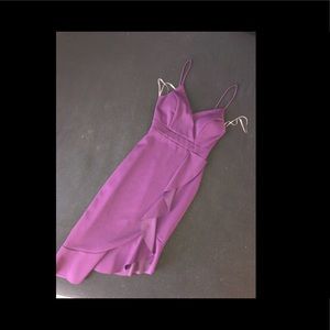 Purple Mini Cocktail Dress
